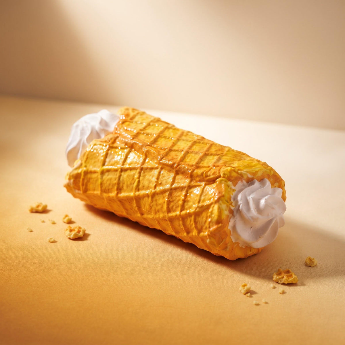 Kawaii Food Squishy Ice Cream Cone Slow Rising Fidget Toy Stress Relief Squeeze Sensory Tool Soft Silicone Material Realistic Waffle Design Office Desk Accessory Novelty Gift Collectors Item Satisfying Texture Tactile Feedback Cute Food