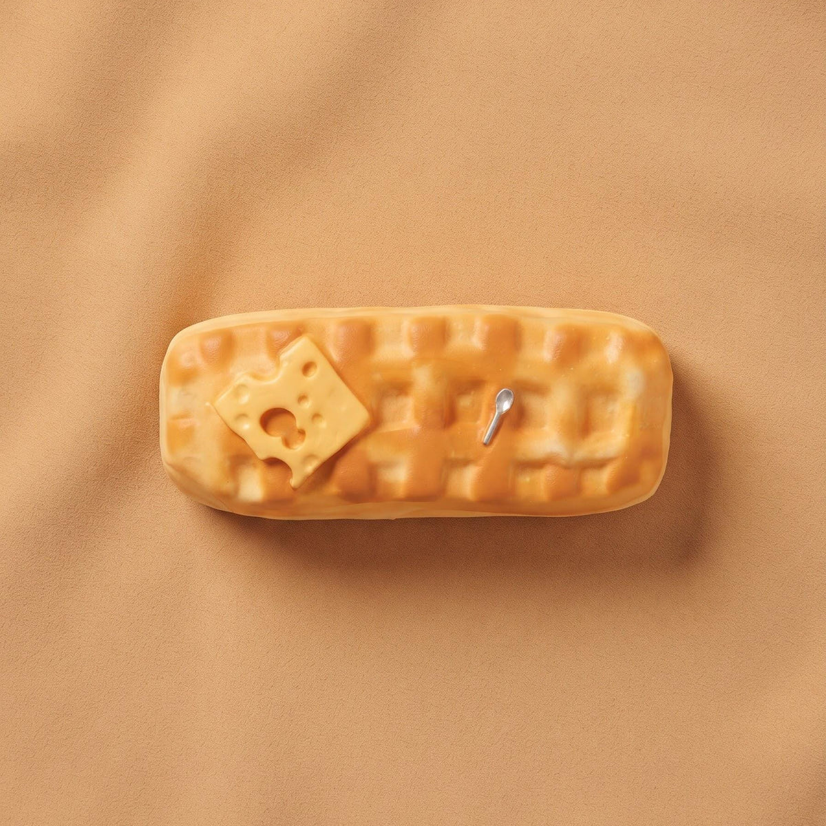 Kawaii Squishy Toy Slow Rising Waffle Design Stress Relief Fidget Toy Sensory Play Item Cute Desk Accessory Kids Teens Gift Anxiety Reducer Squeeze Toy Silicone Material Food Charm Collectible Butter Syrup Details Novelty Gift Item