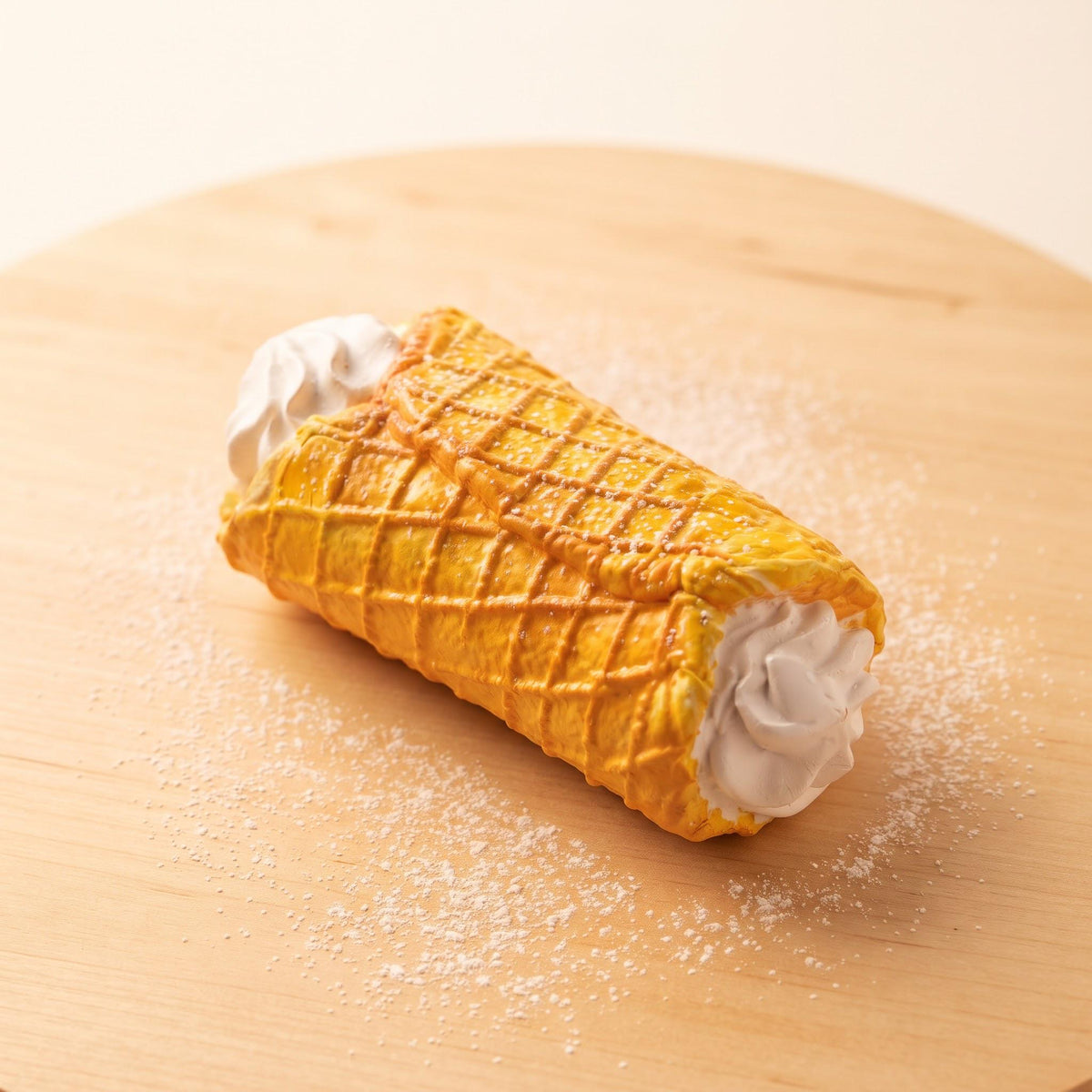 Slow Rising Squishy Toy Ice Cream Waffle Cone Design Stress Relief Fidget Sensory Item Kawaii Food Collectible Soft Silicone Squeeze Toy Desk Accessory Novelty Gift Office Decor Satisfying Tactile Experience Focus Tool Cute Food Lovers Gift